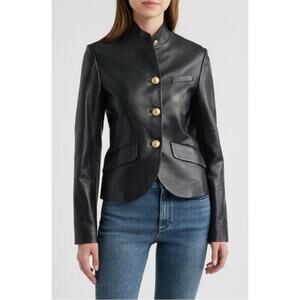 Rag & Bone Sadie Crop Leather Blazer 4
